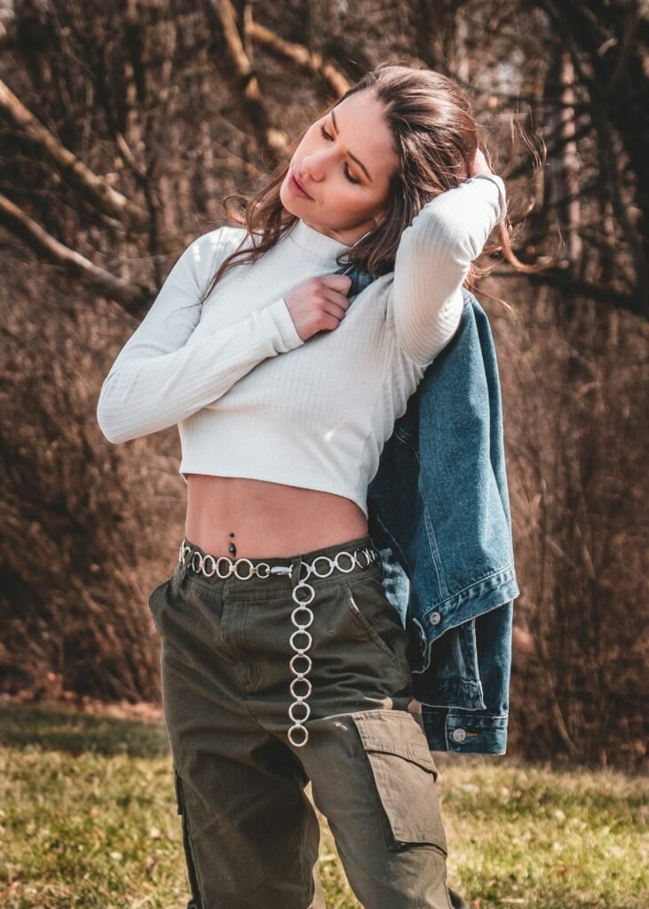 Layered crochet knit vest fashion photo