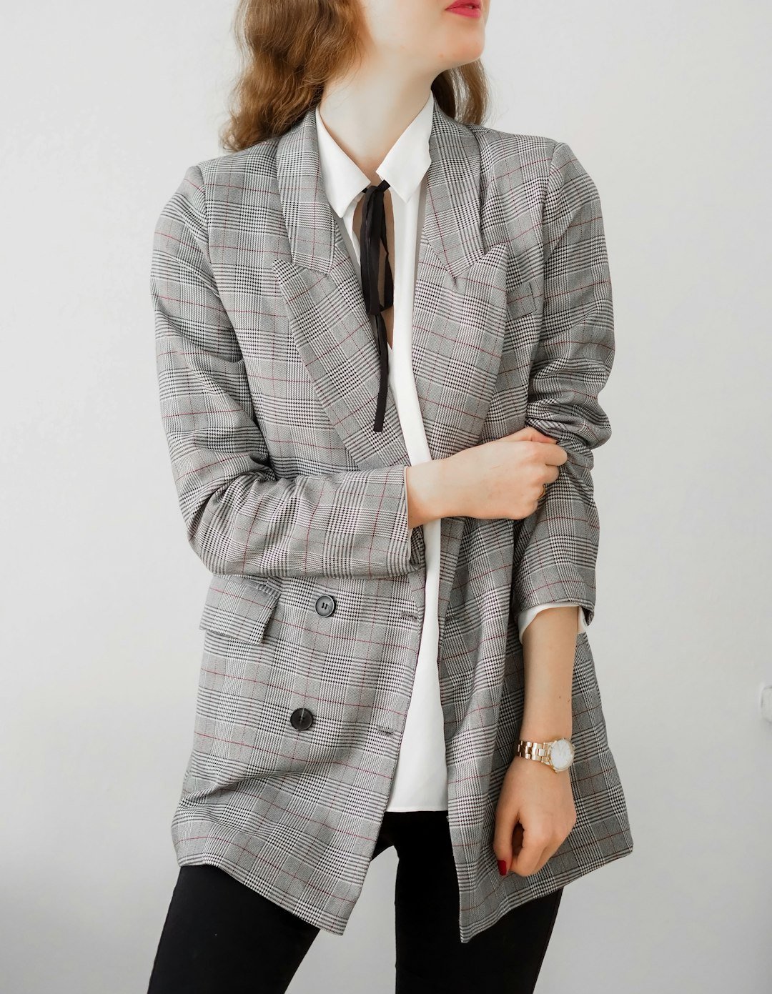 Women grey tailored blazer